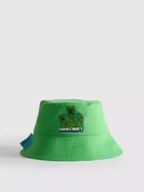 Pălărie reversibilă tip bucket cu motiv Minecraft Pălărie reversibilă tip bucket cu motiv Minecraft