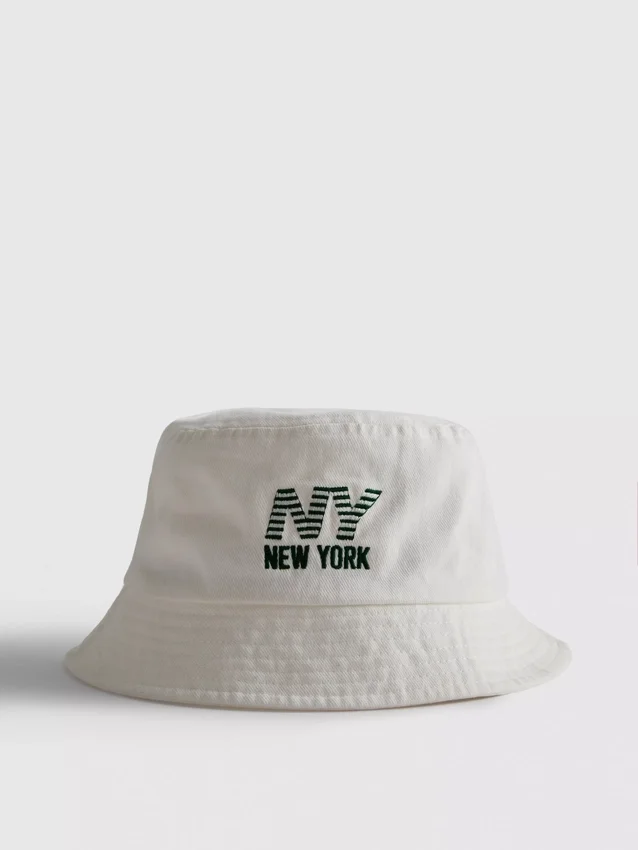 Pălărie tip bucket cu logo-ul New York Pălărie tip bucket cu logo-ul New York