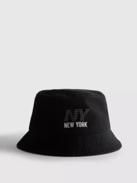 Pălărie tip bucket cu logo-ul New York