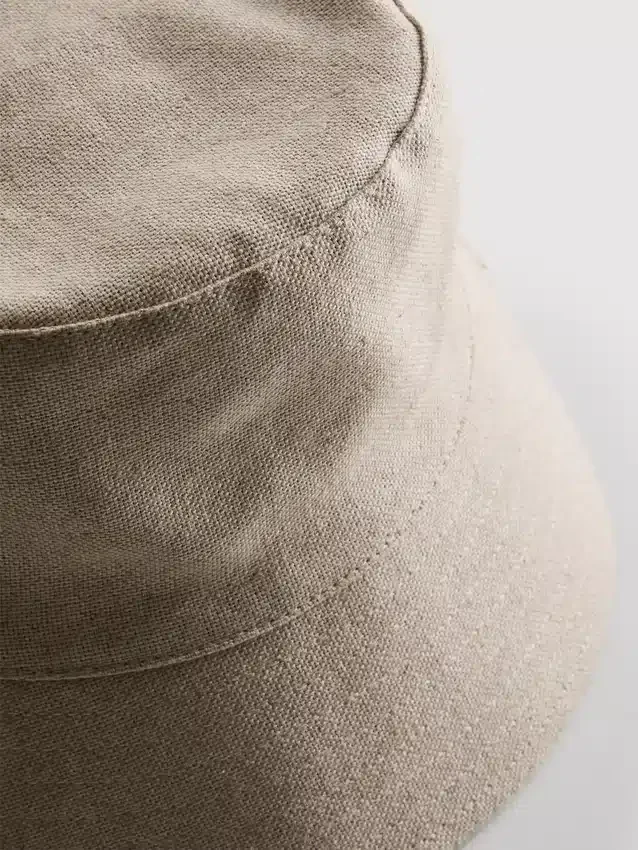Pălărie tip bucket din amestec de in Pălărie tip bucket din amestec de in