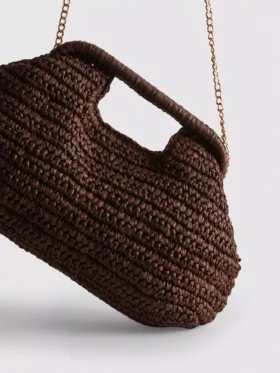Pungă tip clutch țesută