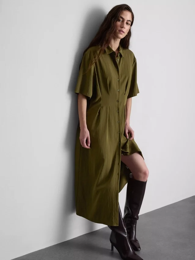 Rochie-cămașă midi Rochie-cămașă midi