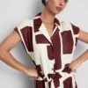 Rochie-cămașă midi cu mâneci scurte Rochie-cămașă midi cu mâneci scurte