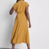 Rochie-cămașă midi cu mâneci scurte Rochie-cămașă midi cu mâneci scurte