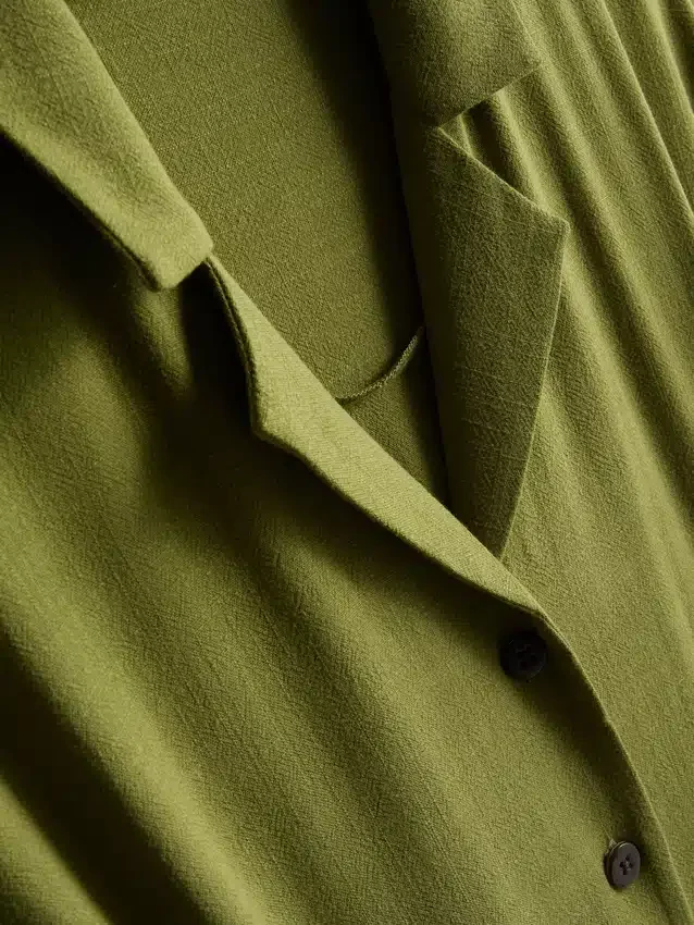 Rochie-cămașă midi cu mâneci scurte Rochie-cămașă midi cu mâneci scurte