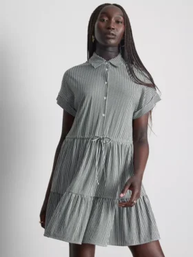 Rochie-cămașă mini cu guler Rochie-cămașă mini cu guler