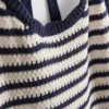 Rochie halter tricotată cu dungi Rochie halter tricotată cu dungi