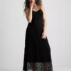 Rochie maxi din dantelă cu decolteu în V Rochie maxi din dantelă cu decolteu în V
