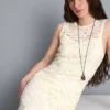 Rochie maxi din dantelă elastică Rochie maxi din dantelă elastică
