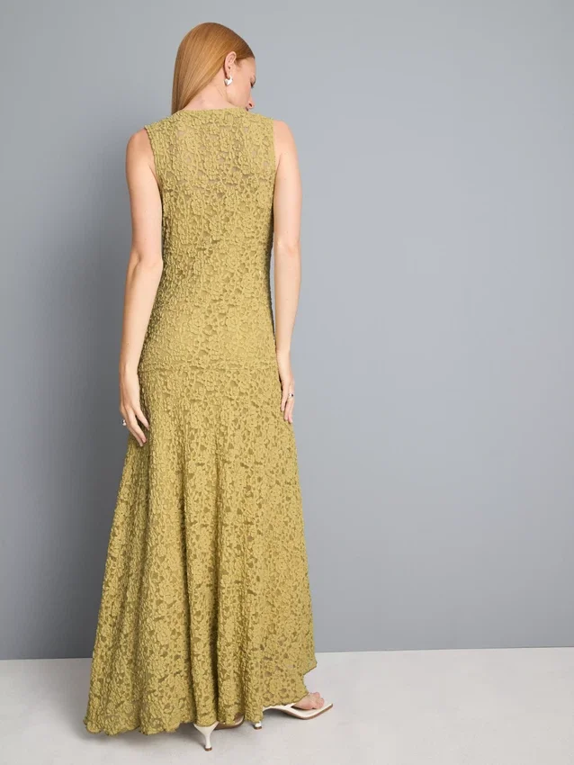 Rochie maxi din dantelă elastică Rochie maxi din dantelă elastică