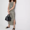 Rochie midi-ax fără mâneci, mulată, de la Paula Echevarría Rochie midi-ax fără mâneci, mulată, de la Paula Echevarría