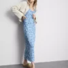 Rochie midi cu efect de șifonare, cu decolteu în formă de inimă Rochie midi cu efect de șifonare, cu decolteu în formă de inimă