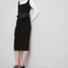 Rochie midi cu guler pătrat, ca o a doua piele Rochie midi cu guler pătrat, ca o a doua piele