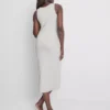 Rochie midi cu sutien încorporat, cu nervuri Rochie midi cu sutien încorporat, cu nervuri