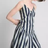 Rochie midi din bumbac cu bretele tip corset