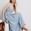 Rochie midi din bumbac cu nasturi Rochie midi din bumbac cu nasturi