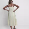 Rochie midi din bumbac cu nasturi Rochie midi din bumbac cu nasturi
