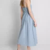 Rochie midi din bumbac cu nasturi Rochie midi din bumbac cu nasturi