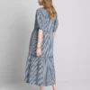 Rochie midi din bumbac seersucker, cu croi larg Rochie midi din bumbac seersucker, cu croi larg