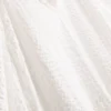 Rochie midi din bumbac seersucker, cu croi larg