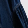 Rochie midi din denim de bumbac cu talie coborâtă Rochie midi din denim de bumbac cu talie coborâtă