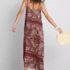 Rochie midi dreaptă cu imprimeu paisley de la Paula Echevarría Rochie midi dreaptă cu imprimeu paisley de la Paula Echevarría
