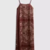 Rochie midi dreaptă cu imprimeu paisley de la Paula Echevarría Rochie midi dreaptă cu imprimeu paisley de la Paula Echevarría
