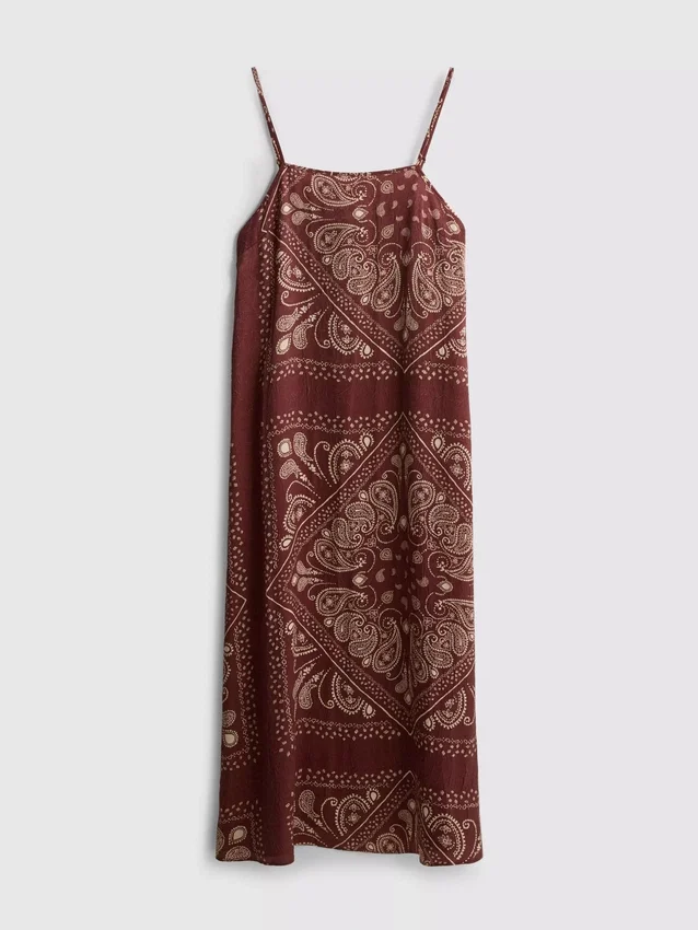 Rochie midi dreaptă cu imprimeu paisley de la Paula Echevarría Rochie midi dreaptă cu imprimeu paisley de la Paula Echevarría