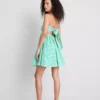 Rochie mini bandeau din bumbac cu imprimeu gingham Rochie mini bandeau din bumbac cu imprimeu gingham