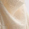 Rochie mini cu guler tip cowl, croșetată, cu bretele