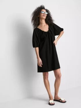 Rochie mini cu mâneci bufante