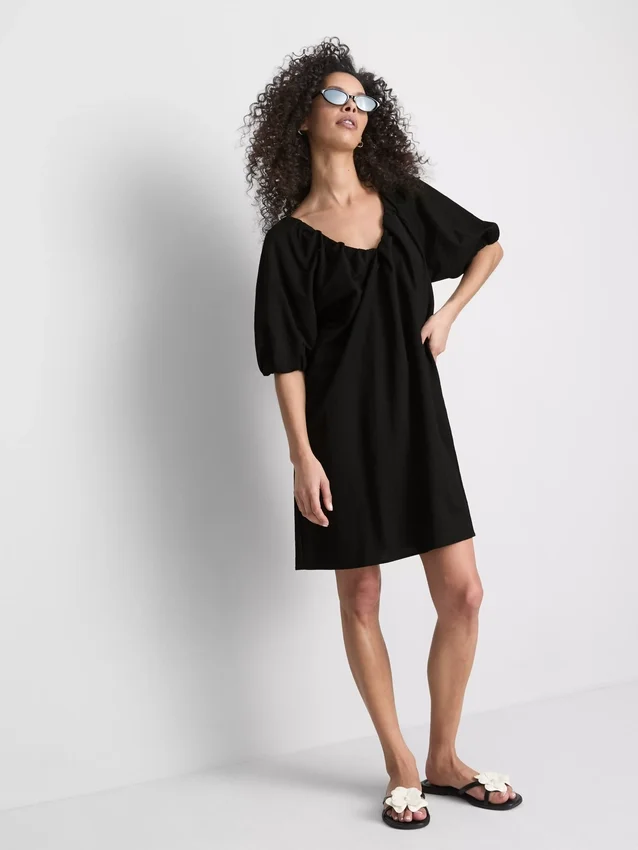 Rochie mini cu mâneci bufante Rochie mini cu mâneci bufante