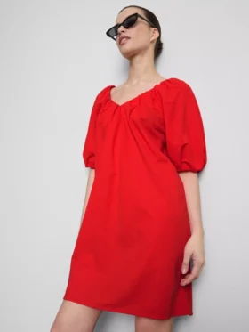 Rochie mini cu mâneci bufante