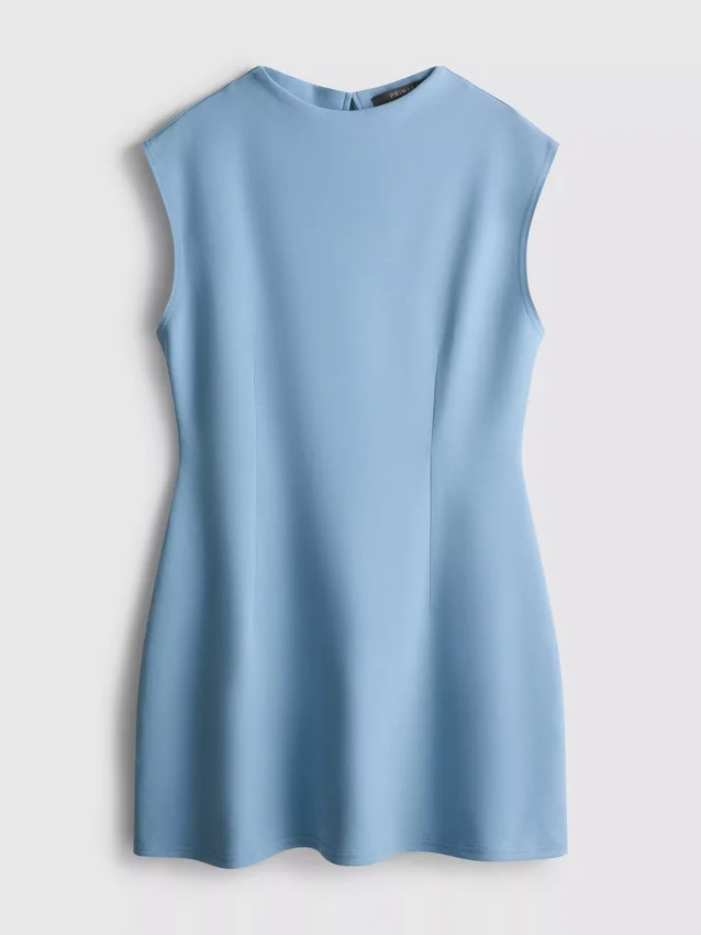 Rochie mini cu mâneci scurte, cu croială sculptată Rochie mini cu mâneci scurte, cu croială sculptată