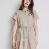 Rochie mini cu mâneci scurte și volane Rochie mini cu mâneci scurte și volane