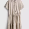 Rochie mini cu mâneci scurte și volane Rochie mini cu mâneci scurte și volane