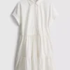 Rochie mini cu mâneci scurte și volane Rochie mini cu mâneci scurte și volane