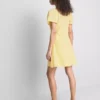Rochie mini cu mâneci scurte șifonate