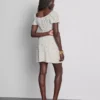 Rochie mini cu mâneci scurte șifonate Rochie mini cu mâneci scurte șifonate