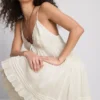 Rochie mini cu volane și bordură din dantelă Paula Echevarría Rochie mini cu volane și bordură din dantelă Paula Echevarría
