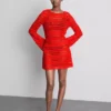 Rochie mini de plajă croșetată