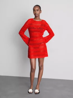 Rochie mini de plajă croșetată