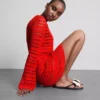 Rochie mini de plajă croșetată