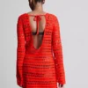 Rochie mini de plajă croșetată