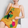 Rochie mini de plajă croșetată și brodată