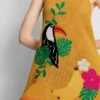 Rochie mini de plajă croșetată și brodată