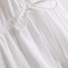 Rochie mini din bumbac cu decolteu în V și volane Rochie mini din bumbac cu decolteu în V și volane