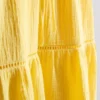Rochie mini din bumbac cu decolteu în V și volane Rochie mini din bumbac cu decolteu în V și volane