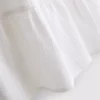 Rochie mini din bumbac cu decolteu în V și volane Rochie mini din bumbac cu decolteu în V și volane