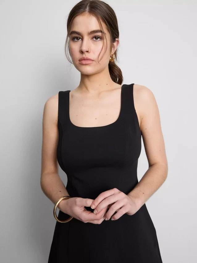 Rochie mini din bumbac Ponte Rochie mini din bumbac Ponte